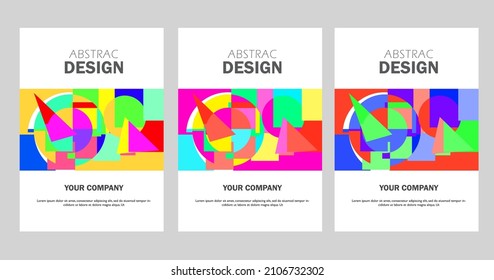 Fondo de la cubierta geométrica de la forma abstracta de la colección.Vector Eps10