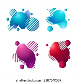 Collection of Abstract Shape Liquid Gradation Illustrations 