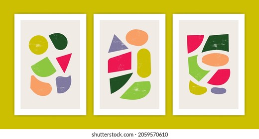 Collection of Abstract Shape Poster Illustration