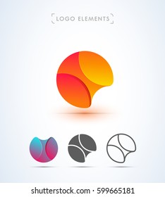 Collection of an abstract shapes for modern logo design