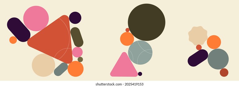 Collection of abstract shapes.  Template for the design of a logo, flyer or presentation. 