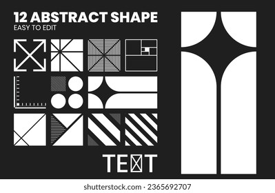 collection of abstract shapes for t-shirt design