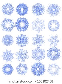 collection of abstract snowflakes. for use in your design