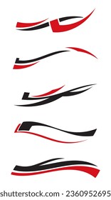 collection of abstract stripe vehicle vinyl sticker design