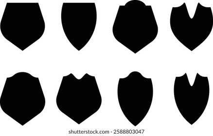 Collection of Abstract Stylish Shield Design 