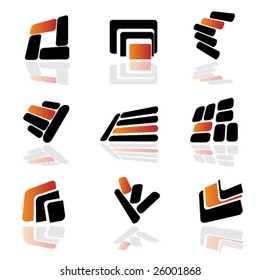collection of abstract symbols