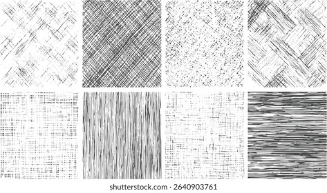 A collection of abstract textures grungy scratchy scribble patterns and backgrounds suitable for digital designs