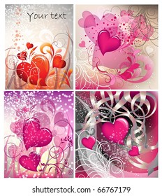 Collection abstract that with hearts