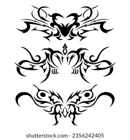 collection of abstract tribal tattoos