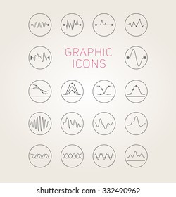 Collection of abstract vector futuristic icons. Use it as indicator elements in your design.