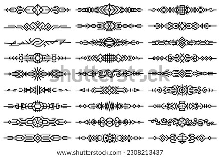 Collection of abstract vector luxury boarders. Art deco set, vintage design elements, patterns, text delimiters, paragraph separators, elegant, ornate vector dividers for your design projects.