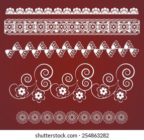 Collection of abstract vintage pattern - Illustration
