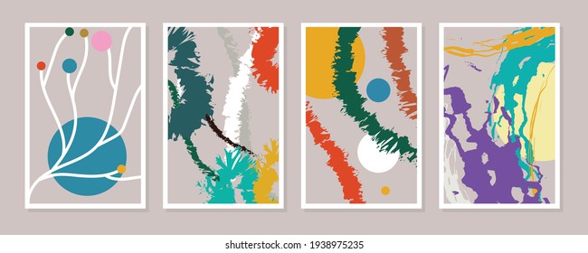 arte abstracto, abstracto, arte, fondo, botánica, botánica, carta, collage, colección, composición, arte contemporáneo, creativo, diseño, flora, floral, floral, gráfica, verde, dibujado a mano,