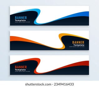 collection of abstract web header layout for modern promotion vector