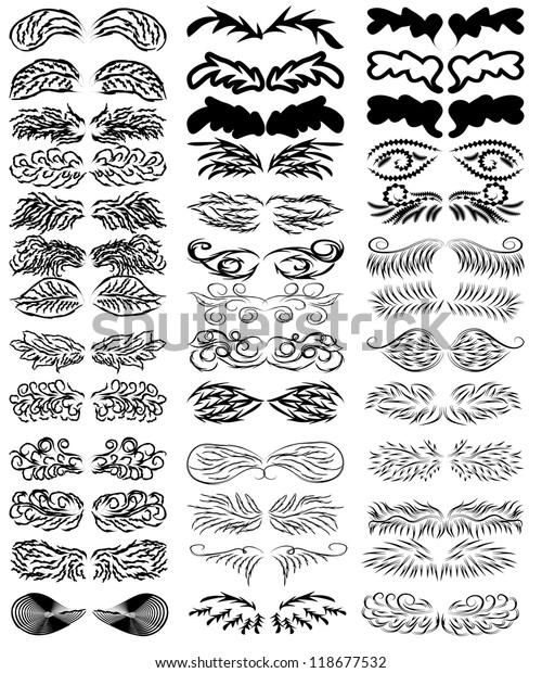 Collection Abstract Wings Vector Set Stock Vector (Royalty Free ...