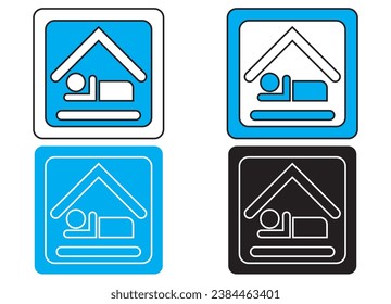 collection of accommodation icons, icon set