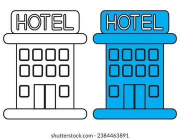 collection of accommodation icons, icon set
