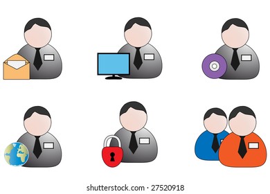 Collection of account management  icon. Vector