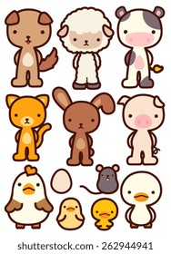 Collection of Adorable Pet Character - Vector file EPS10