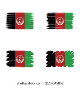 Colección de pincel de la bandera de Afganistán