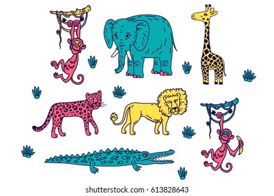 A collection of African animals.