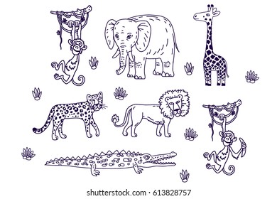 A collection of African animals.