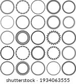 Collection of African Decorative Ornamental Round Border Frames. Ideal for vintage label designs.