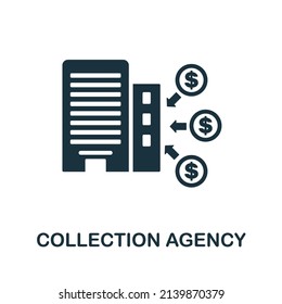 Collection Agency icon. Monochrome simple Collection Agency icon for templates, web design and infographics