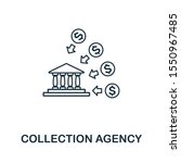 Collection Agency icon outline style. Thin line creative Collection Agency icon for logo, graphic design and more.