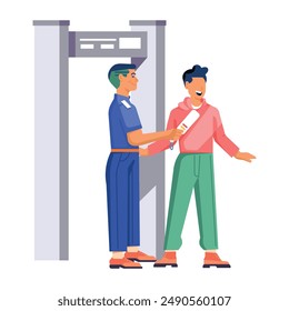 Colección de pasajeros de aerolíneas Ilustraciones planas 

