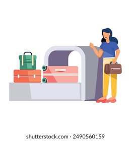 Collection of Airline Passengers Flat Illustrations 

