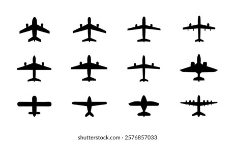 Collection of Airplane Aircraft Silhouettes