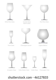 collection of alcoholic glass