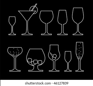 collection of alcoholic glass