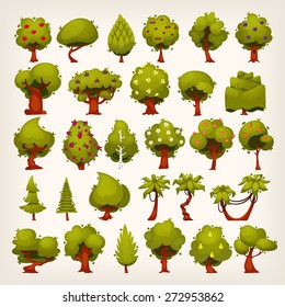 Collection of all kinds of trees for your design