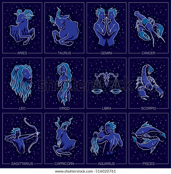 The signs of Aries, Taurus, Gemini, Cancer, Leo, Virgo, Libra, Scorpio, Aqu...