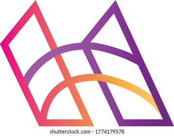 collection alphabet letter abstract color logo vector 