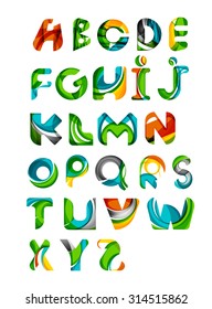 Sammlung von Buchstaben Logos Design-Elementen aus Alphabeten. Abstrakter Markensymbol-Satz für Unternehmen, überlappende Formen