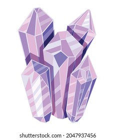collection of amethyst over white