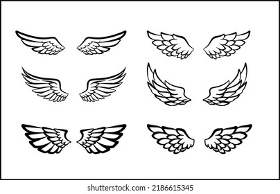 Collection of Angel Wing Illustrations 