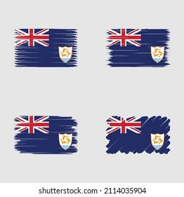 Collection of Anguilla flag brush