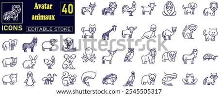 A Collection Of Animal Avatar Icons Web Header Banner Design Containing Pet,Animal .