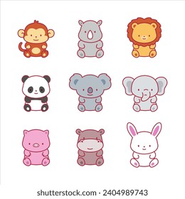 A collection of animal clipart perfect for merchandise