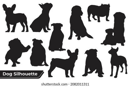 Collection of animal Dog in different positions