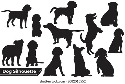Collection of animal Dog in different positions