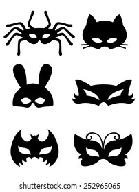 Collection of animal masks with animal faces. Ready to print and wear