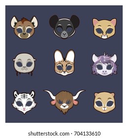 Collection of animal masks for Halloween and various festivities #3