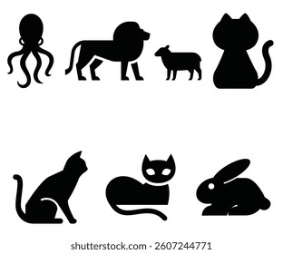 Collection of Animal Silhouette Designs 