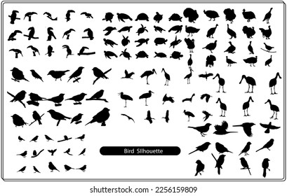 Collection of animal silhouettes on a white background