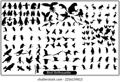 Collection of animal silhouettes on a white background